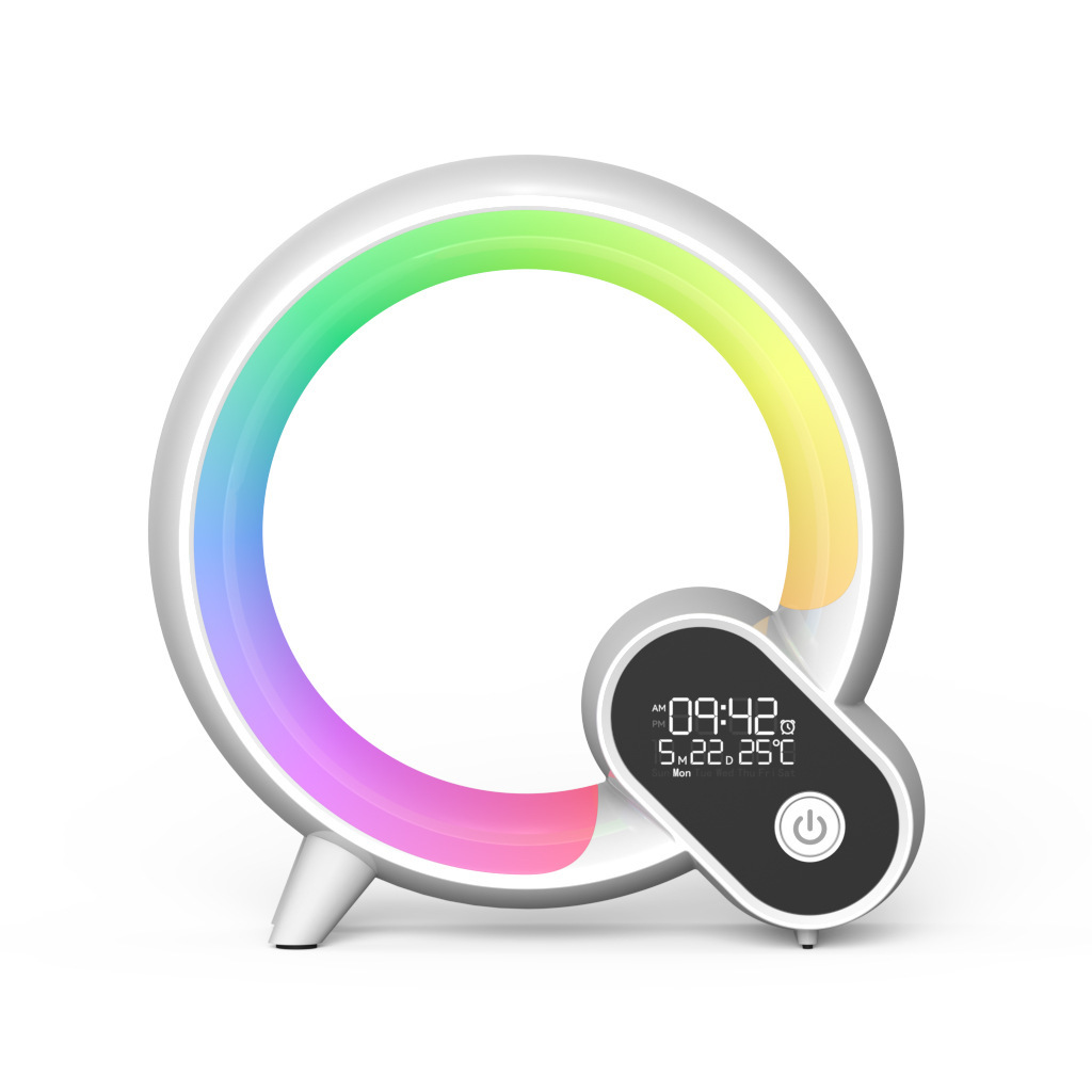 Creative Q Light Analog Sunrise Digital Display Alarm Clock Bluetooth Audio Intelligent Wake-up Q Colorful Atmosphere Light — view 7