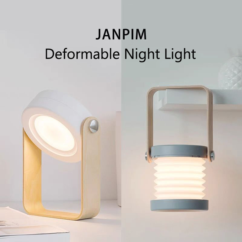 Foldable Touch Dimmable Reading LED Night Light Portable Lantern Lamp USB Rechargeable For Home Decor — view 2