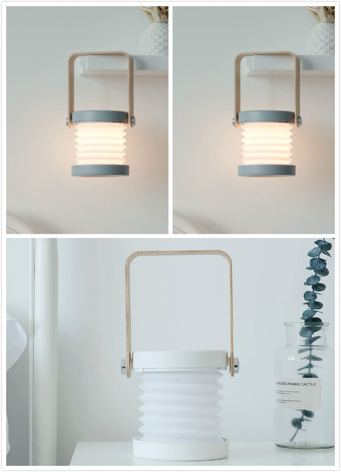 Foldable Touch Dimmable Reading LED Night Light Portable Lantern Lamp USB Rechargeable For Home Decor — view 7