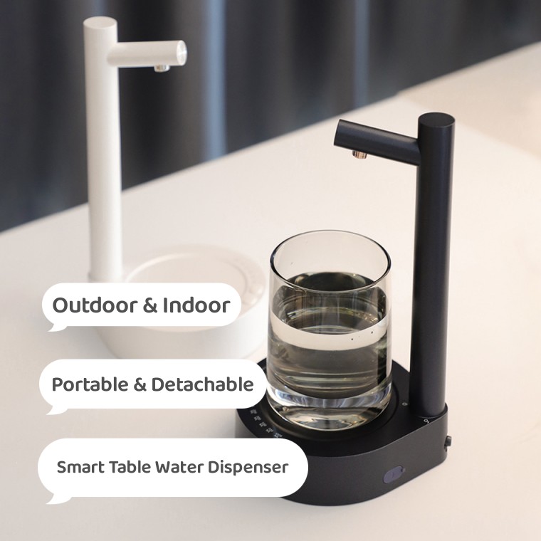 Desk Dispenser Electric Water Gallon Automatic Water Bottle Dispenser Rechargeable Water Dispenser — view 3