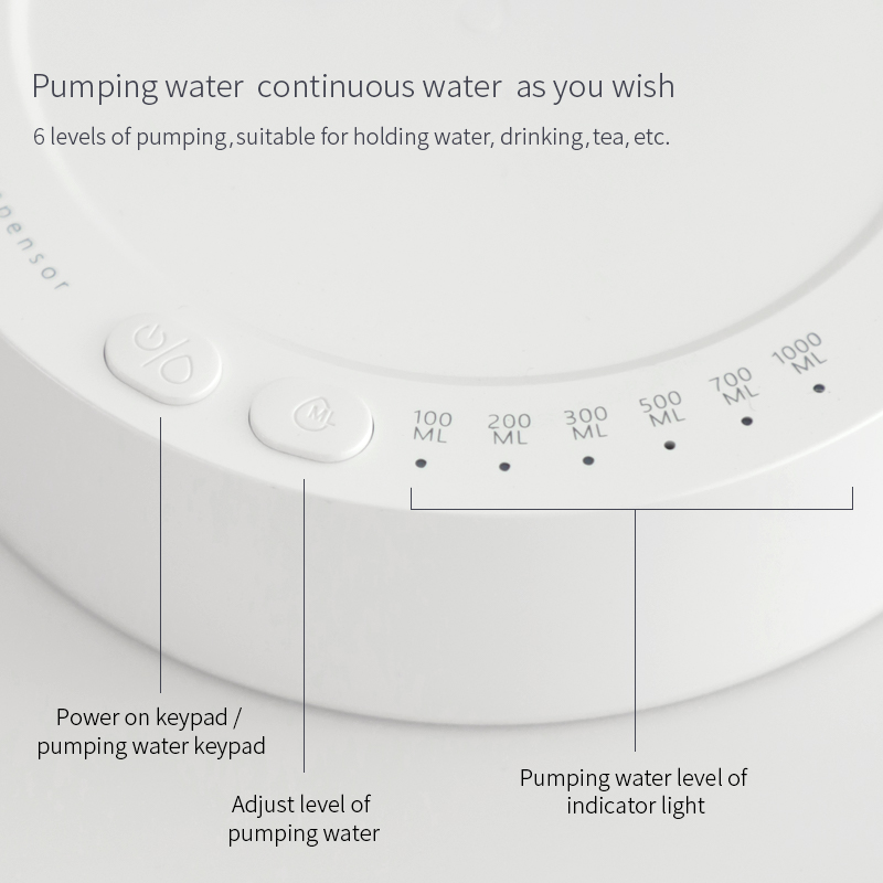 Desk Dispenser Electric Water Gallon Automatic Water Bottle Dispenser Rechargeable Water Dispenser — view 8