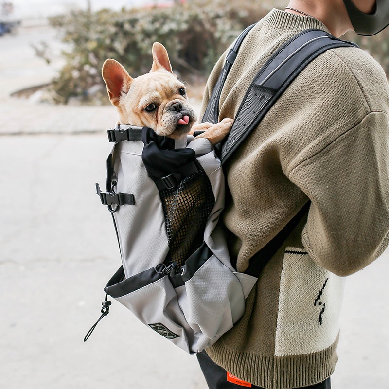 Pet Dog Carrier Bag Carrier For Dogs Backpack Out Double Shoulder Portable Travel Backpack Outdoor Dog Carrier Bag Travel — view 5