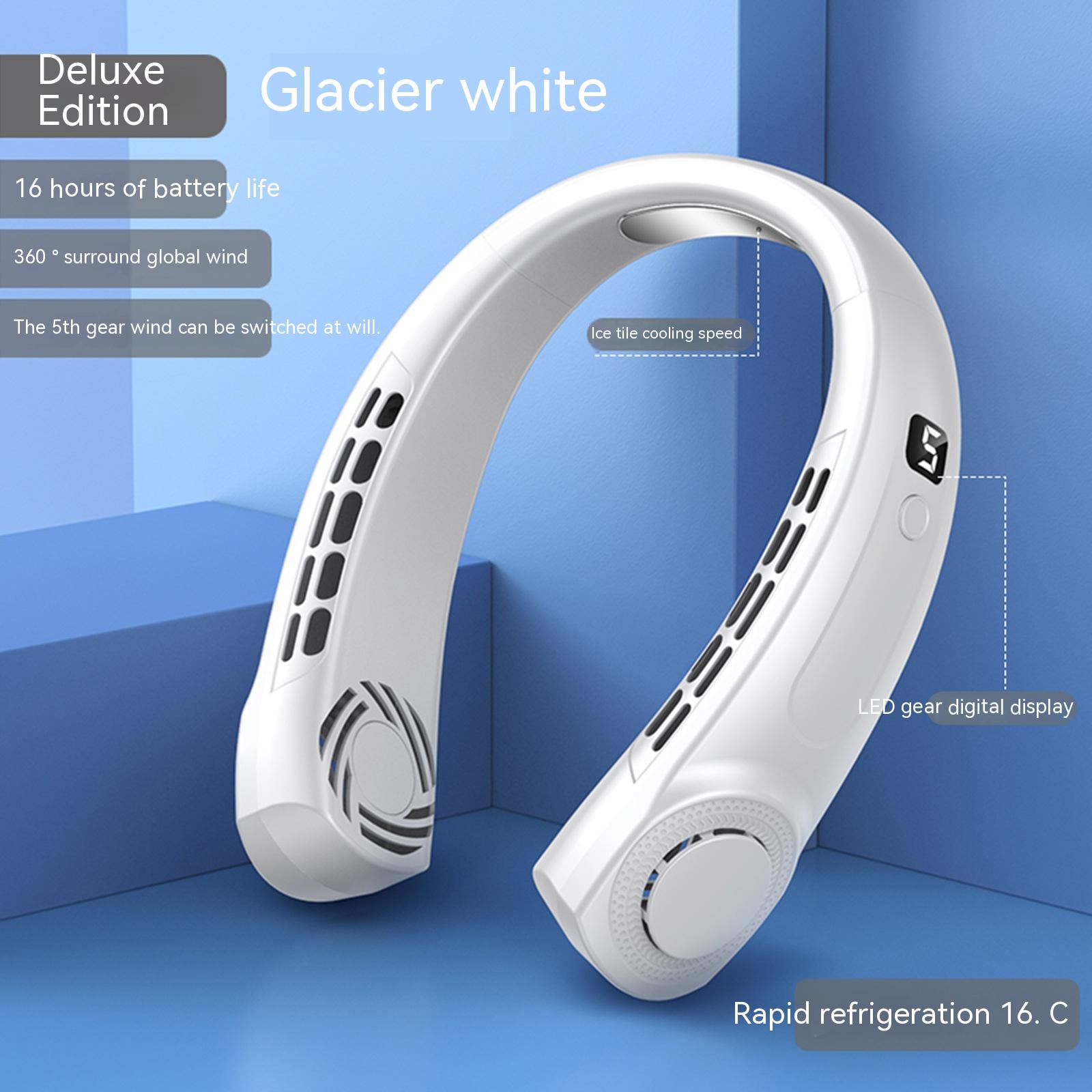 Portable Mute Multifunctional Hanging Neck Fan - Hands-Free Personal Cooling Device For Travel And Outdoor Activities — view 2