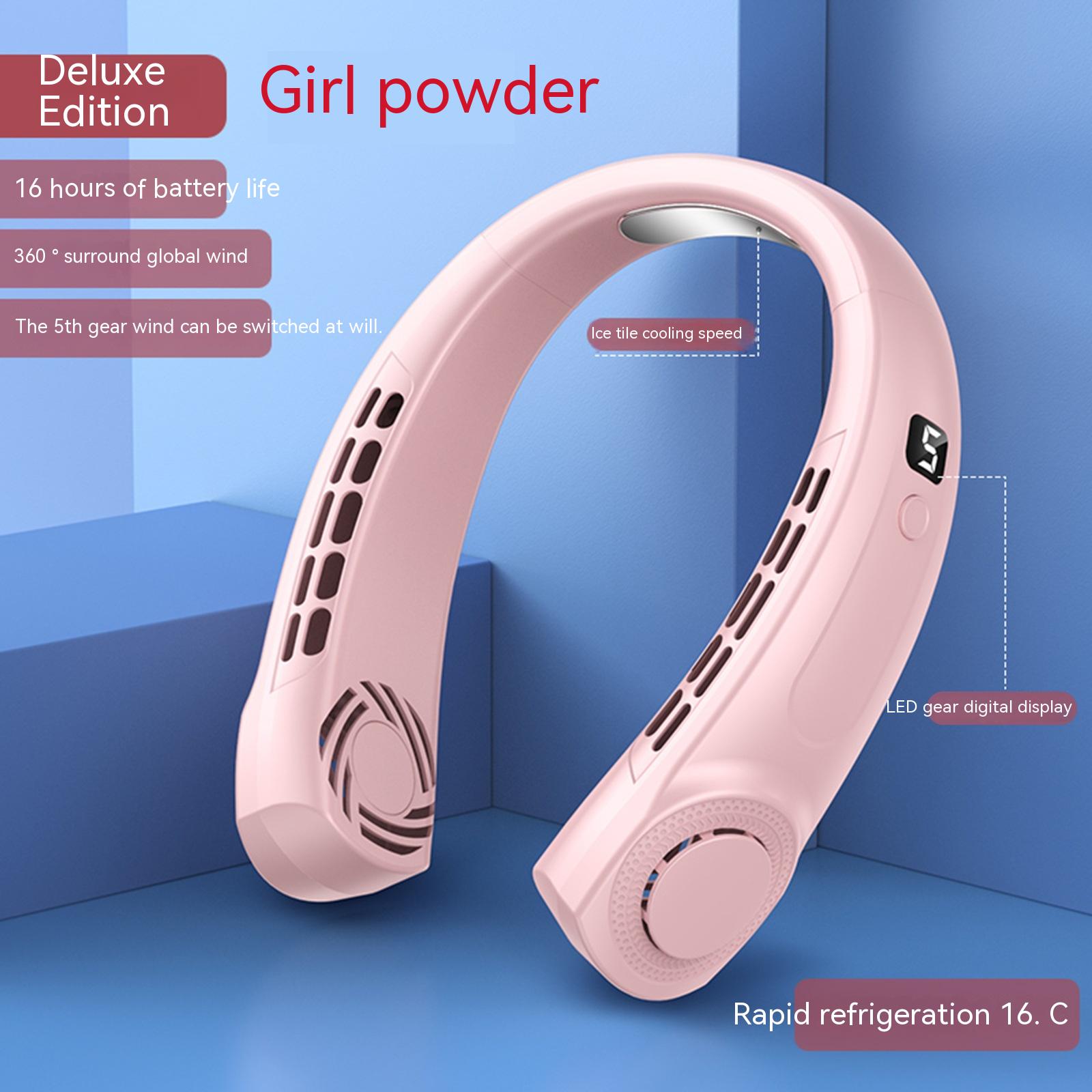Portable Mute Multifunctional Hanging Neck Fan - Hands-Free Personal Cooling Device For Travel And Outdoor Activities — view 4