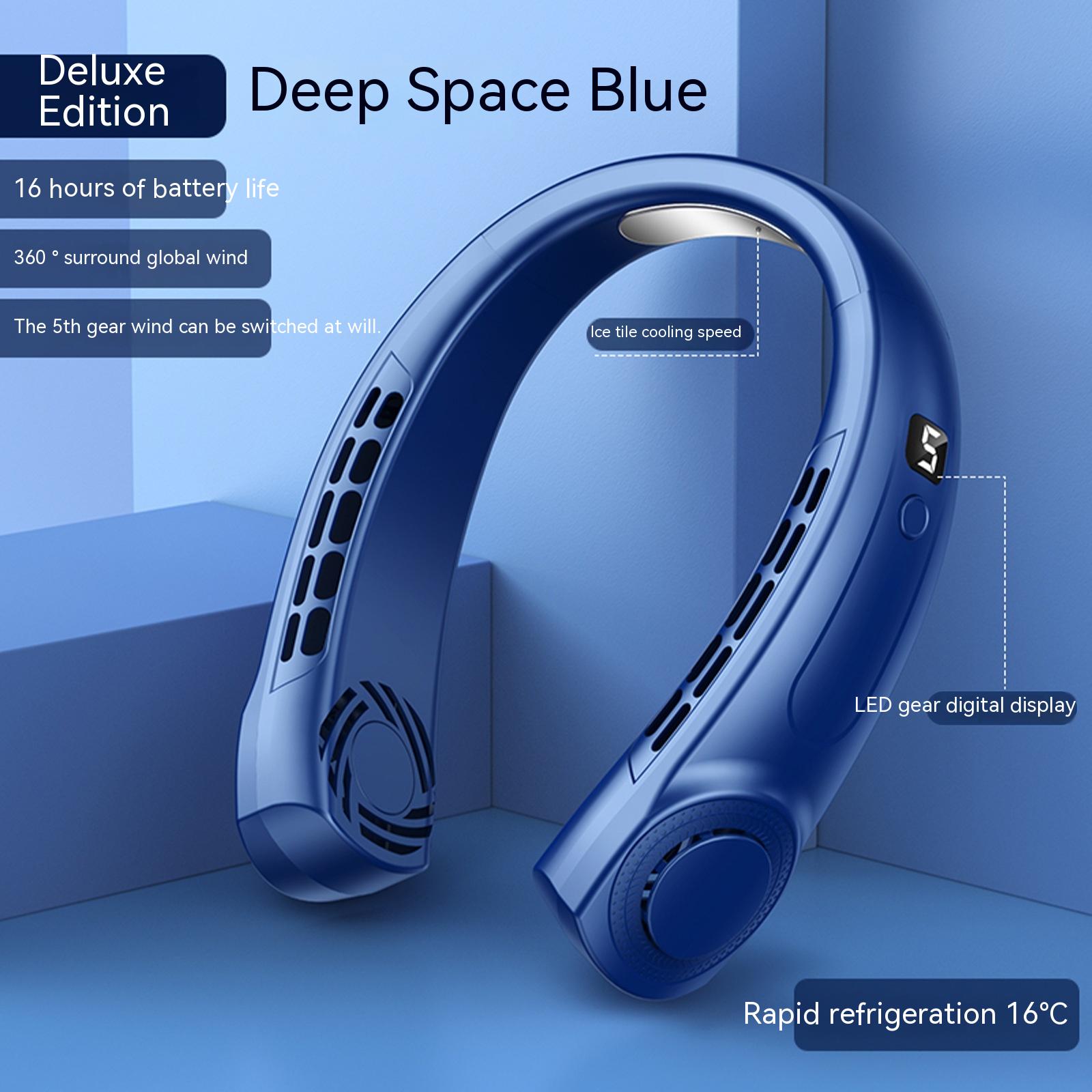 Portable Mute Multifunctional Hanging Neck Fan - Hands-Free Personal Cooling Device For Travel And Outdoor Activities — view 5