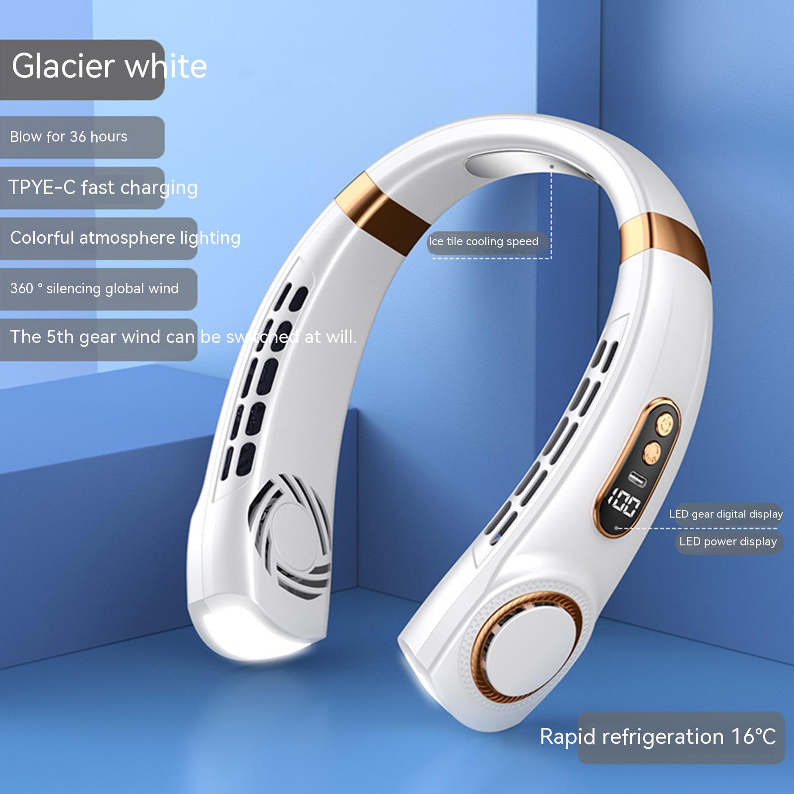 Portable Mute Multifunctional Hanging Neck Fan - Hands-Free Personal Cooling Device For Travel And Outdoor Activities — view 6