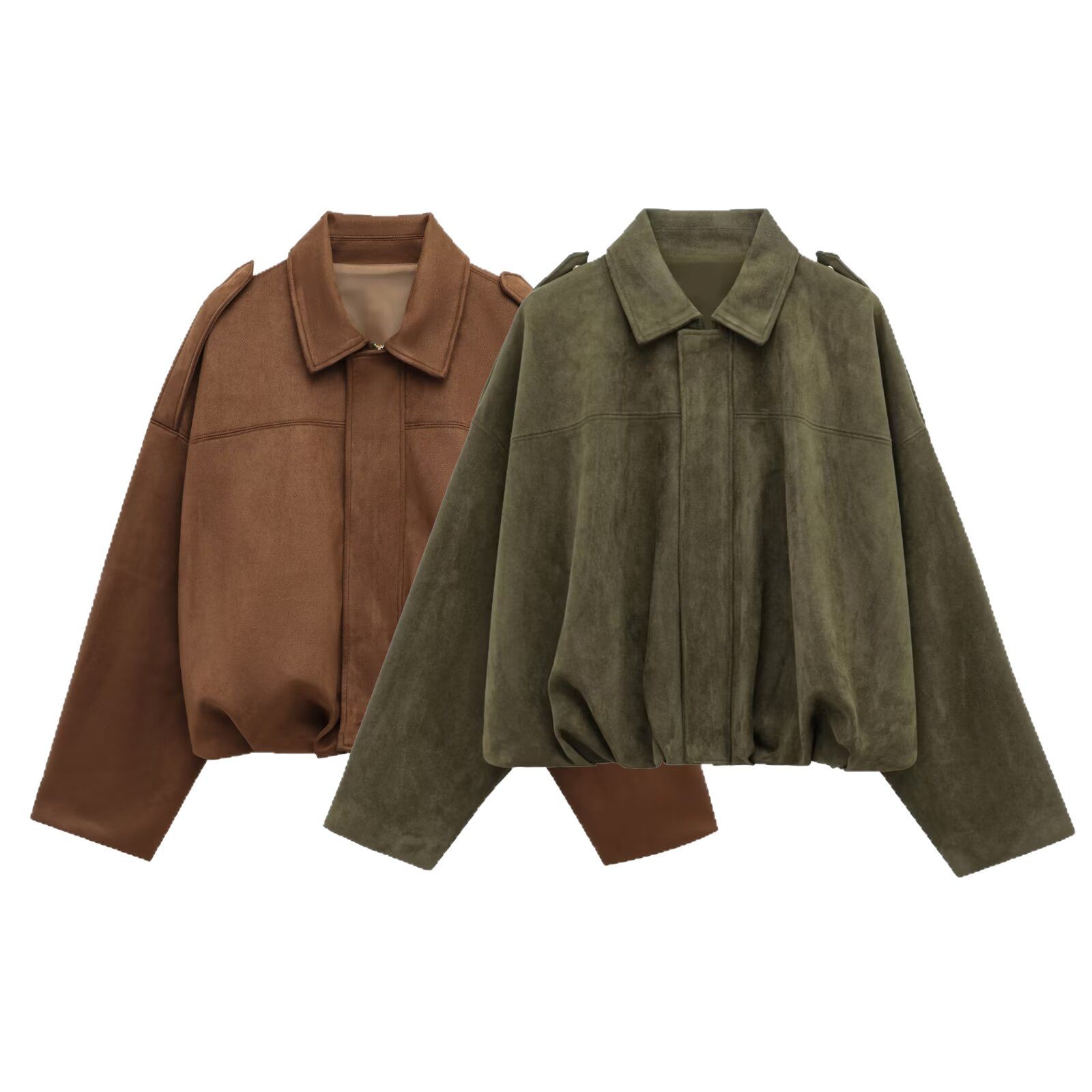 Faux Suede Texture Pilot Jacket - Men's Casual Zip Up Coat with Soft Touch Finish for Daily Wear — view 3