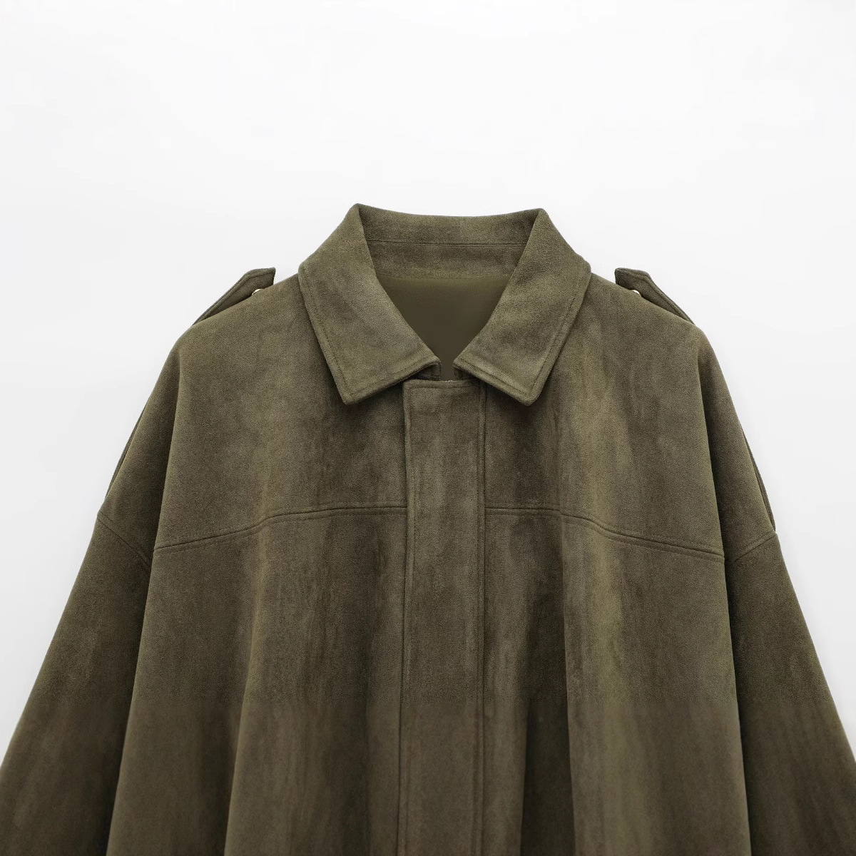 Faux Suede Texture Pilot Jacket - Men's Casual Zip Up Coat with Soft Touch Finish for Daily Wear — view 4