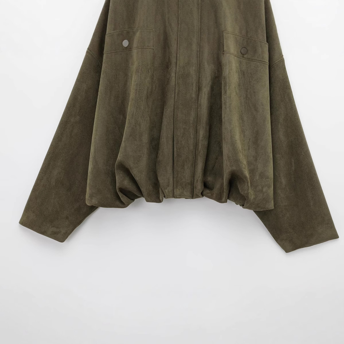 Faux Suede Texture Pilot Jacket - Men's Casual Zip Up Coat with Soft Touch Finish for Daily Wear — view 5