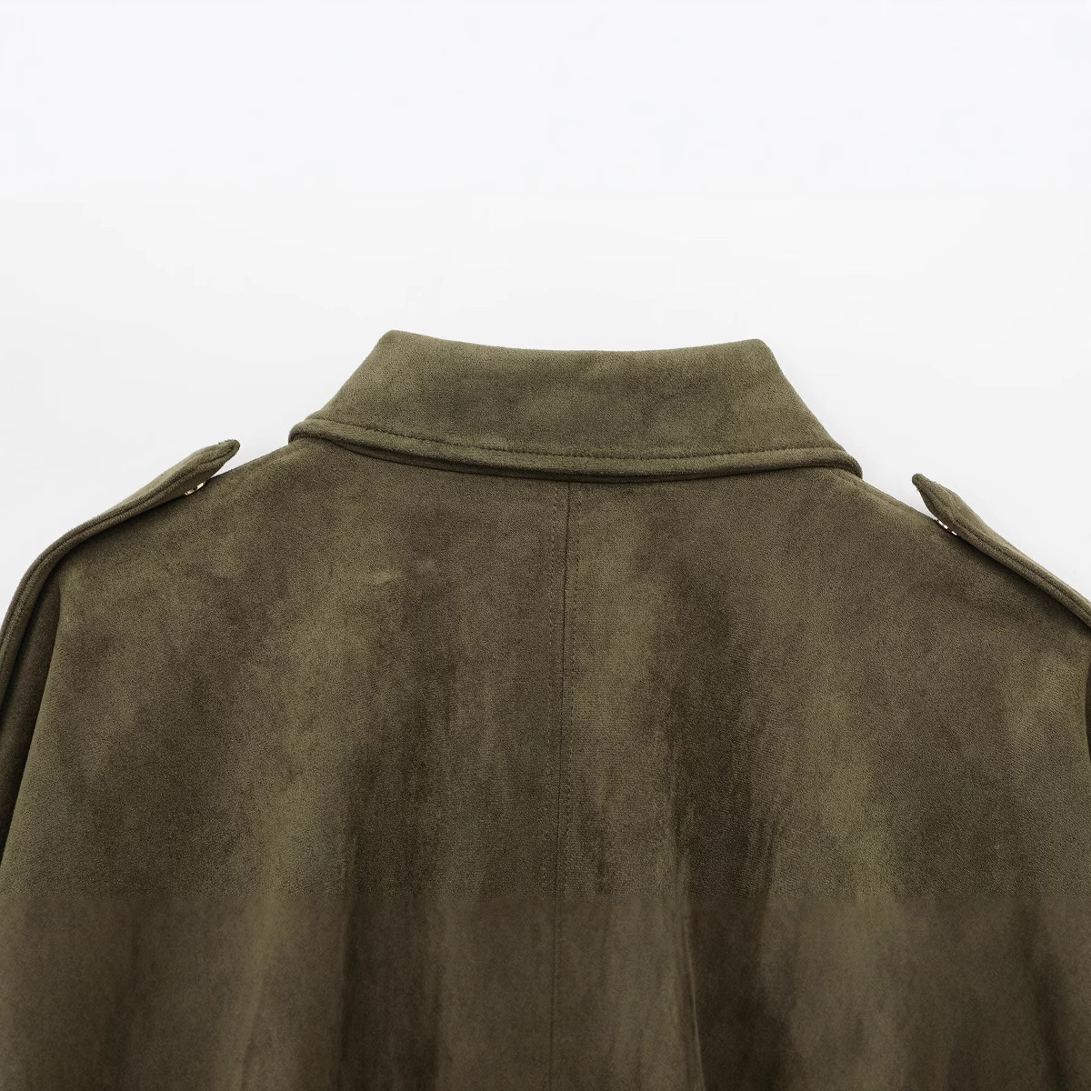 Faux Suede Texture Pilot Jacket - Men's Casual Zip Up Coat with Soft Touch Finish for Daily Wear — view 6