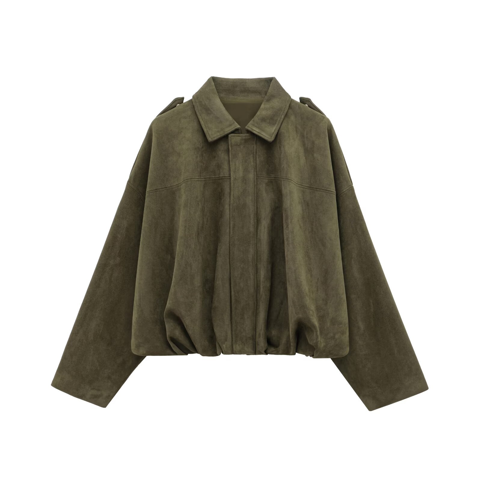 Faux Suede Texture Pilot Jacket - Men's Casual Zip Up Coat with Soft Touch Finish for Daily Wear — view 7