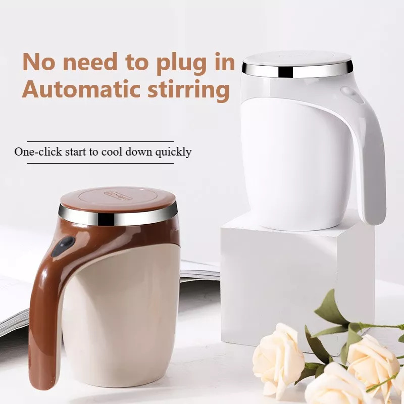 Rechargeable Model Automatic Stirring Cup Coffee Cup High Value Electric Stirring Cup Lazy Milkshake Rotating Magnetic Water Cup — view 2