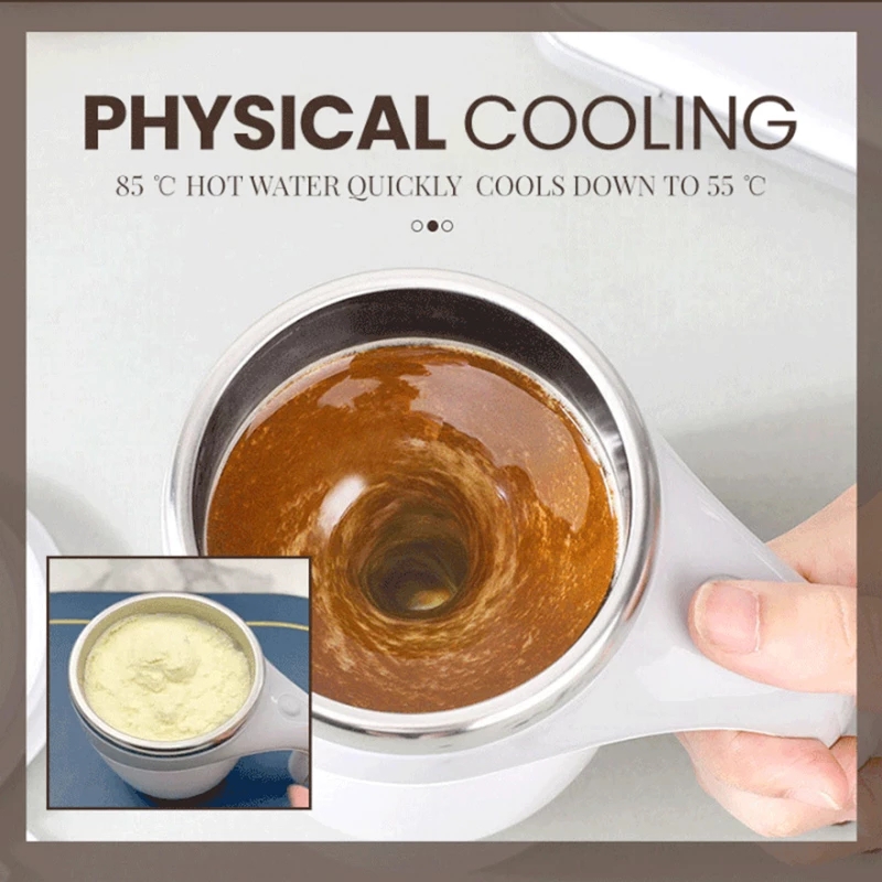 Rechargeable Model Automatic Stirring Cup Coffee Cup High Value Electric Stirring Cup Lazy Milkshake Rotating Magnetic Water Cup — view 3