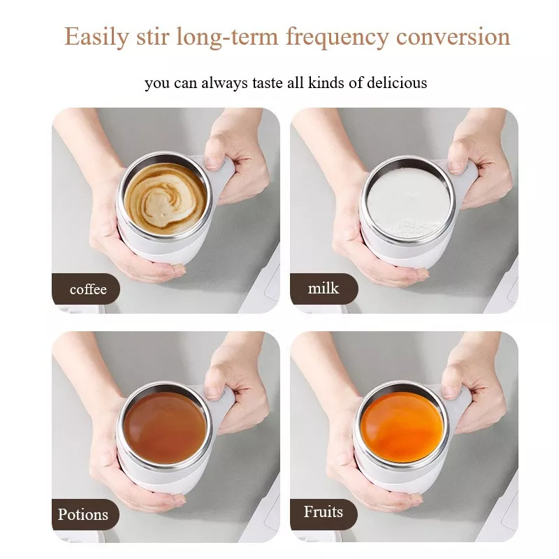 Rechargeable Model Automatic Stirring Cup Coffee Cup High Value Electric Stirring Cup Lazy Milkshake Rotating Magnetic Water Cup — view 5