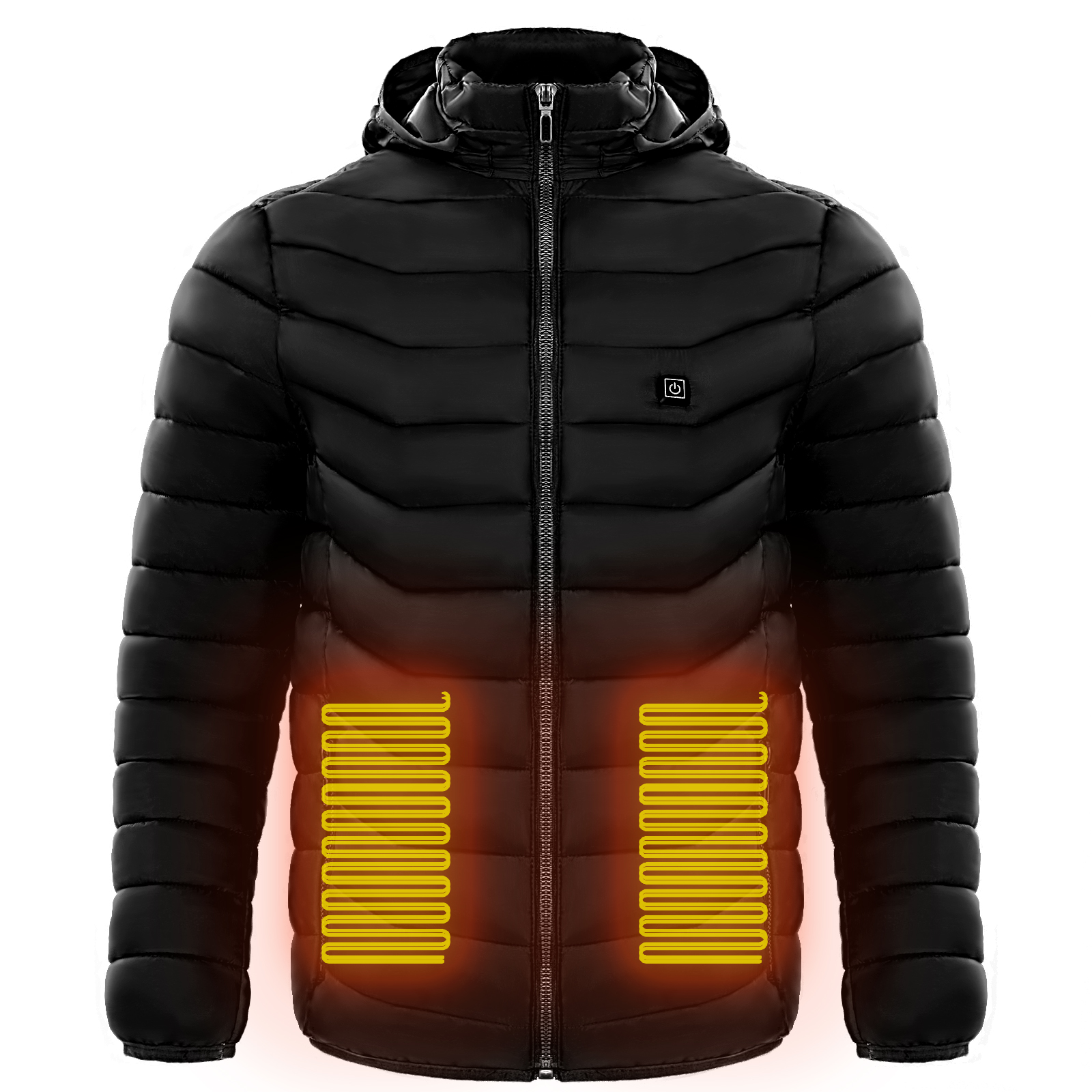 Men Heated Puffer Jacket Electric Heating Coat Insulated Hood Windbreaker 9 Heat Zones — view 7