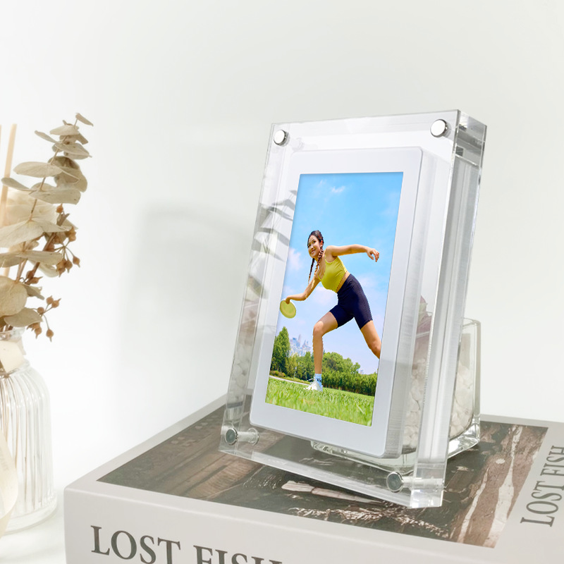 Digital Picture Frame Acrylic Video Player Digital Photo Frame Vertical Display With 1GB And Battery Type C Video Frame Gift For Loved — view 5