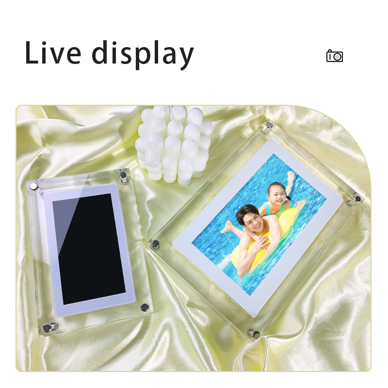 Digital Picture Frame Acrylic Video Player Digital Photo Frame Vertical Display With 1GB And Battery Type C Video Frame Gift For Loved — view 6
