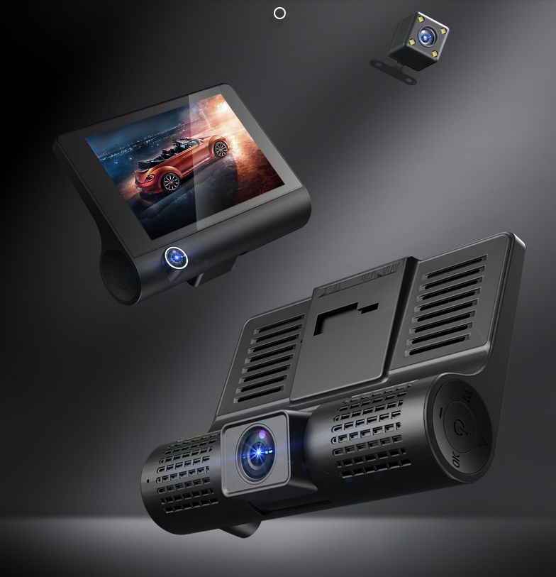 1080P High-definition Three-record Driving Recorder — view 4