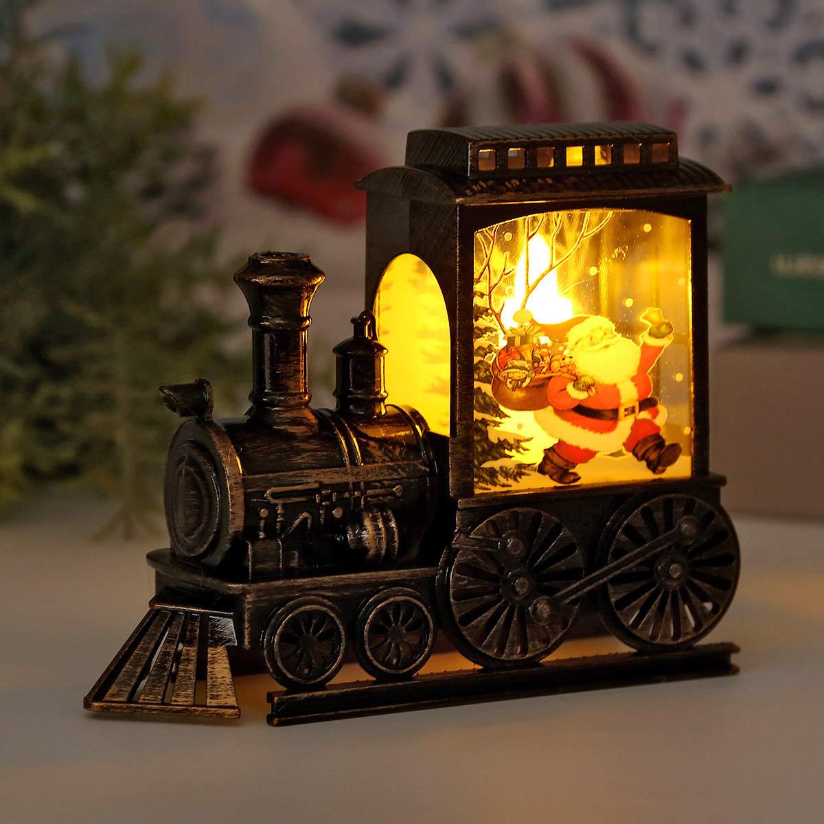Retro Train LED Lights Christmas Plastic Glowing Night Lights — view 3