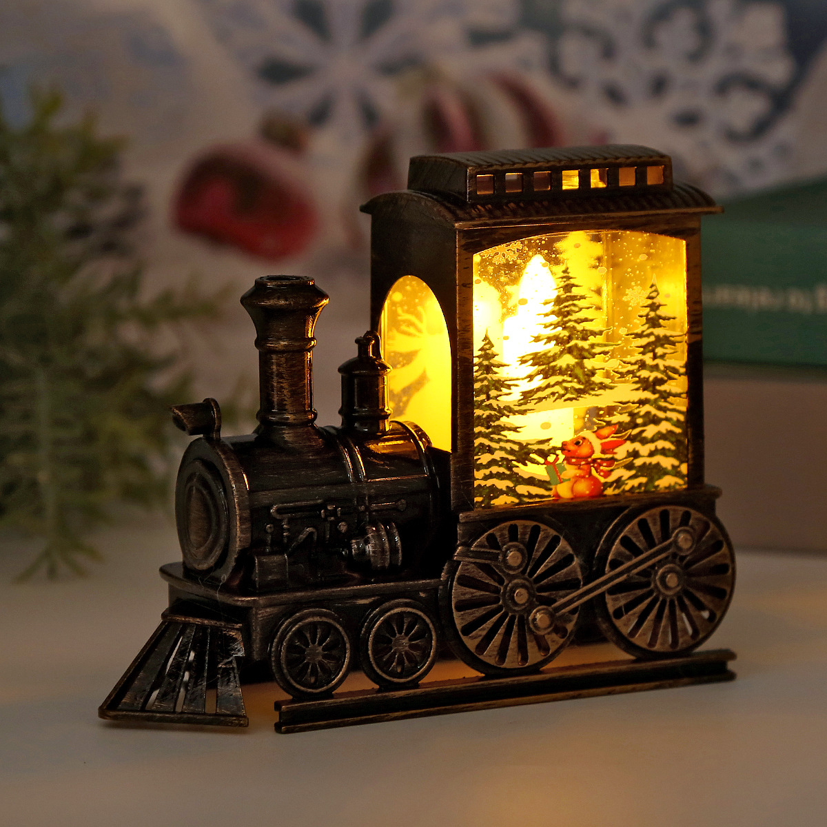 Retro Train LED Lights Christmas Plastic Glowing Night Lights — view 4