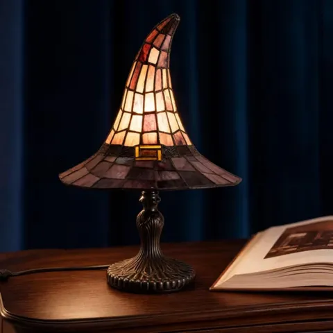 Witch Hat Lamps Creative Home Gothic Night Light Gift Witch Hat Light Ornament Halloween Home Ornament Decoration — view 1