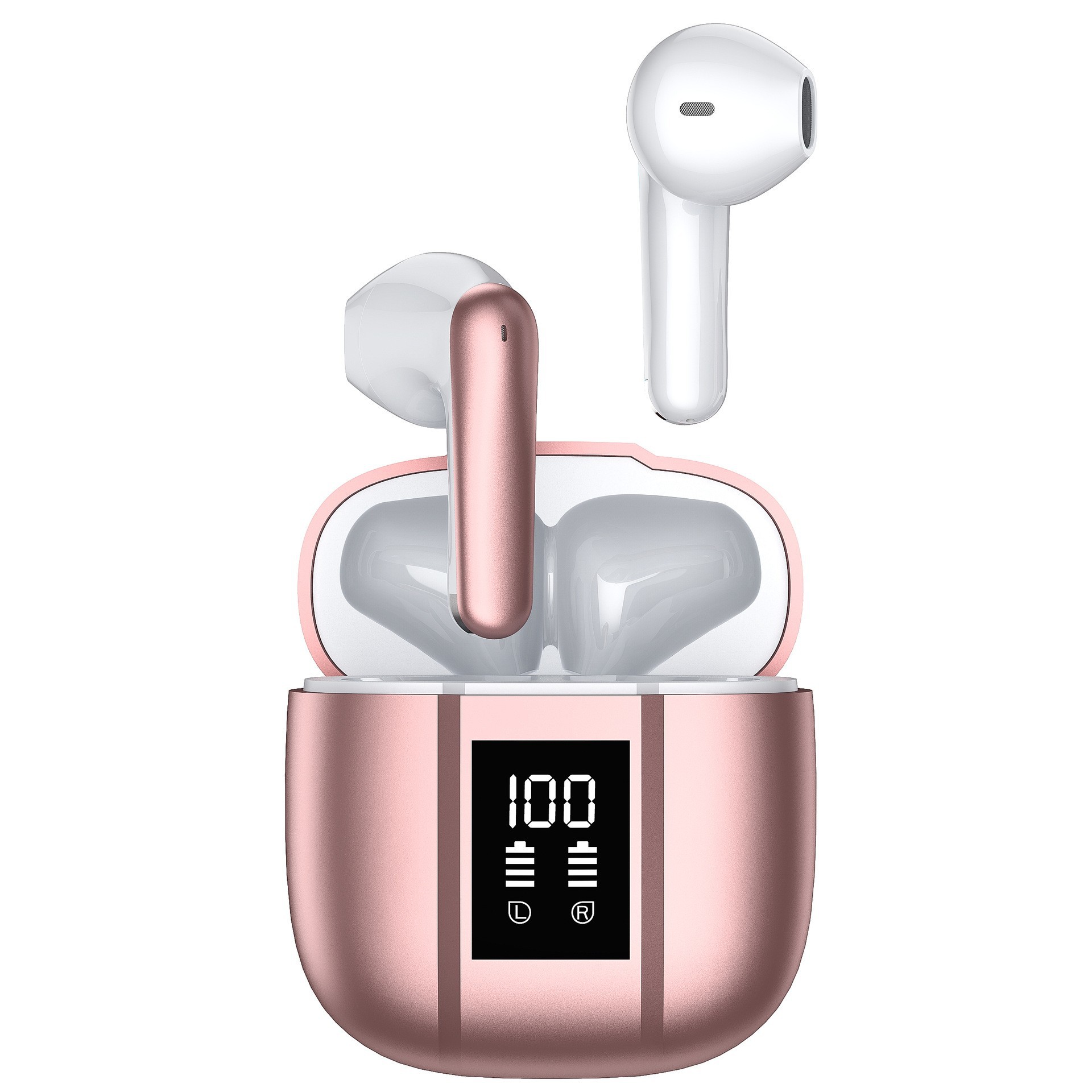 Wireless Bluetooth Earphones With Battery Level Display — view 2