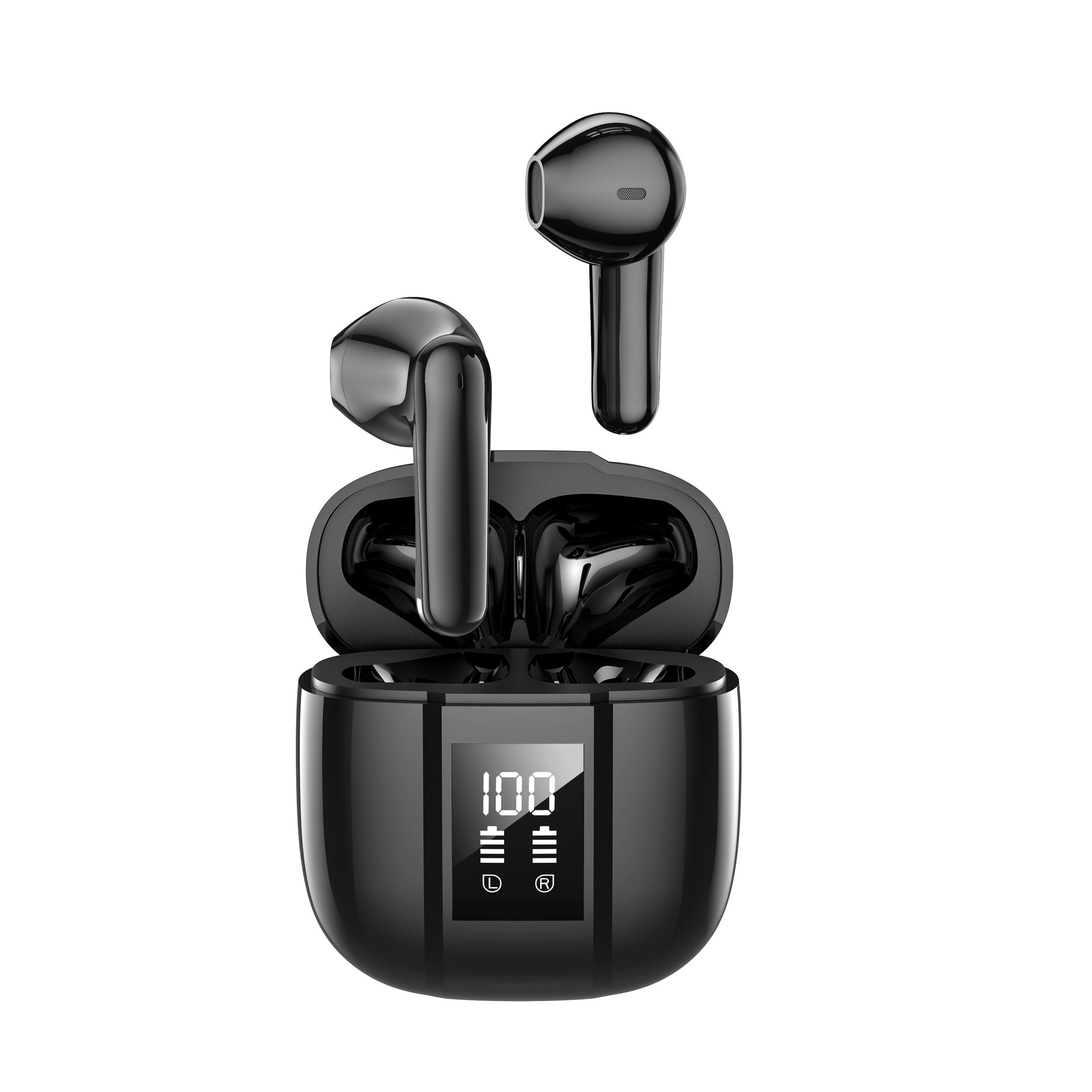 Wireless Bluetooth Earphones With Battery Level Display — view 3