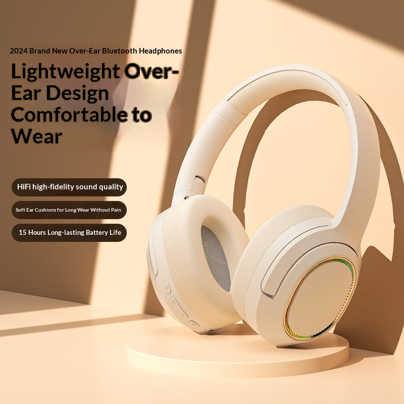 Headset Wireless Bluetooth Earphones With RGB Lighting — view 3