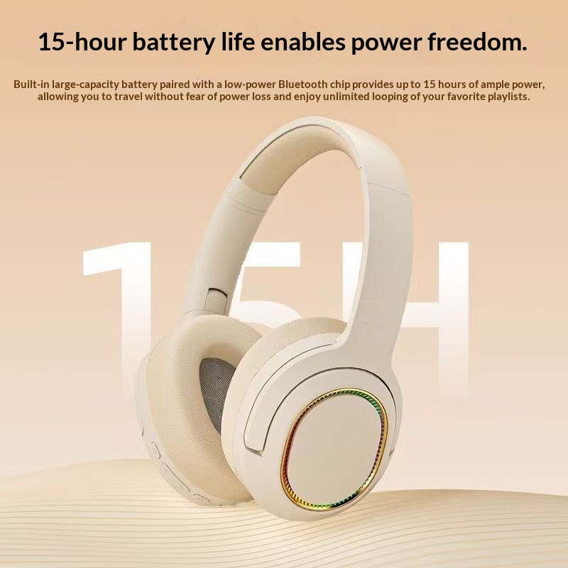 Headset Wireless Bluetooth Earphones With RGB Lighting — view 4