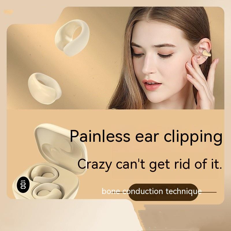 Private LED Digital Display Earclip Bluetooth Earphones — view 2