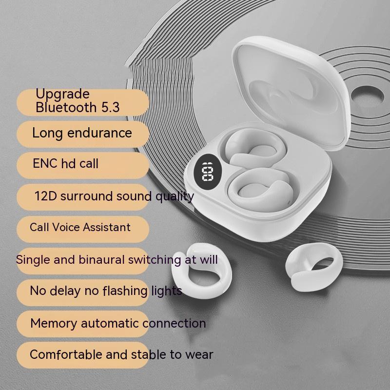 Private LED Digital Display Earclip Bluetooth Earphones — view 6