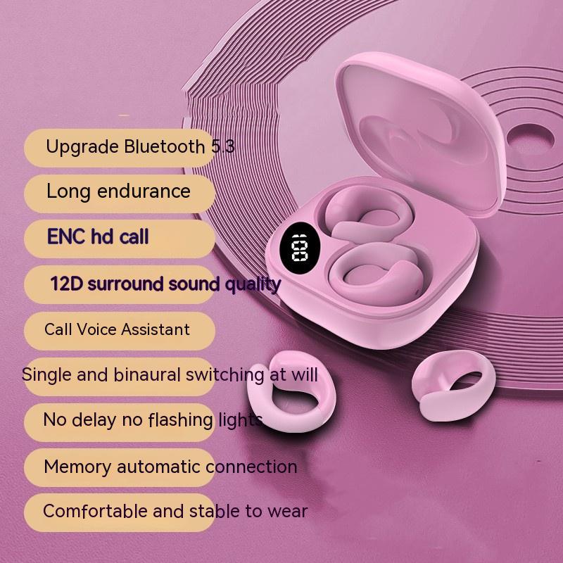 Private LED Digital Display Earclip Bluetooth Earphones — view 7