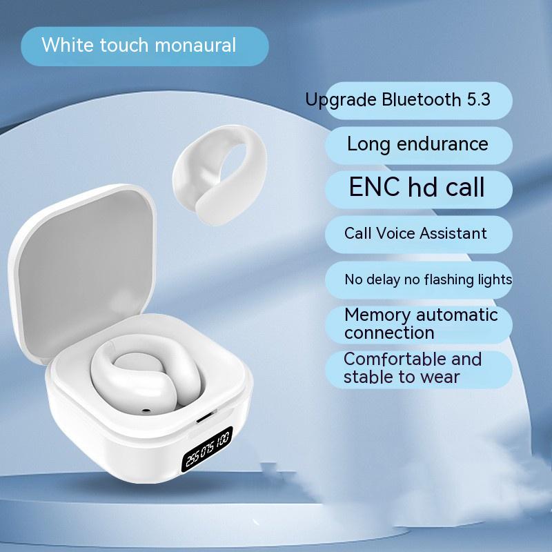 Private LED Digital Display Earclip Bluetooth Earphones — view 8