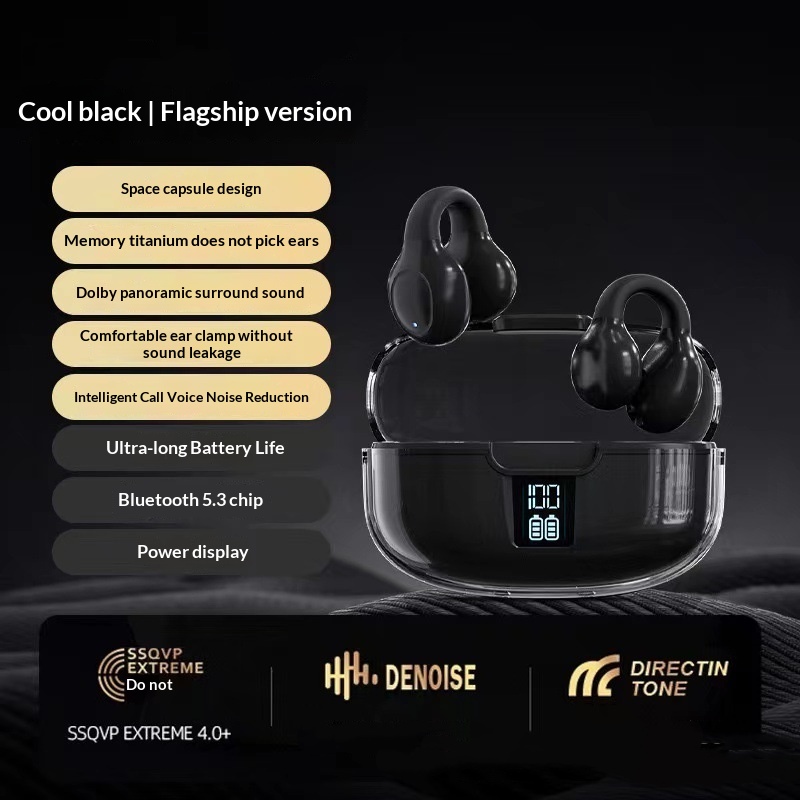 Ear-clip Bone Conduction Soft Silicone Bluetooth Earphones — view 7