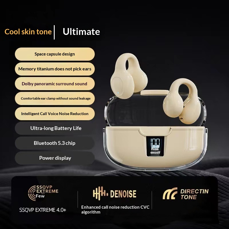 Ear-clip Bone Conduction Soft Silicone Bluetooth Earphones — view 8