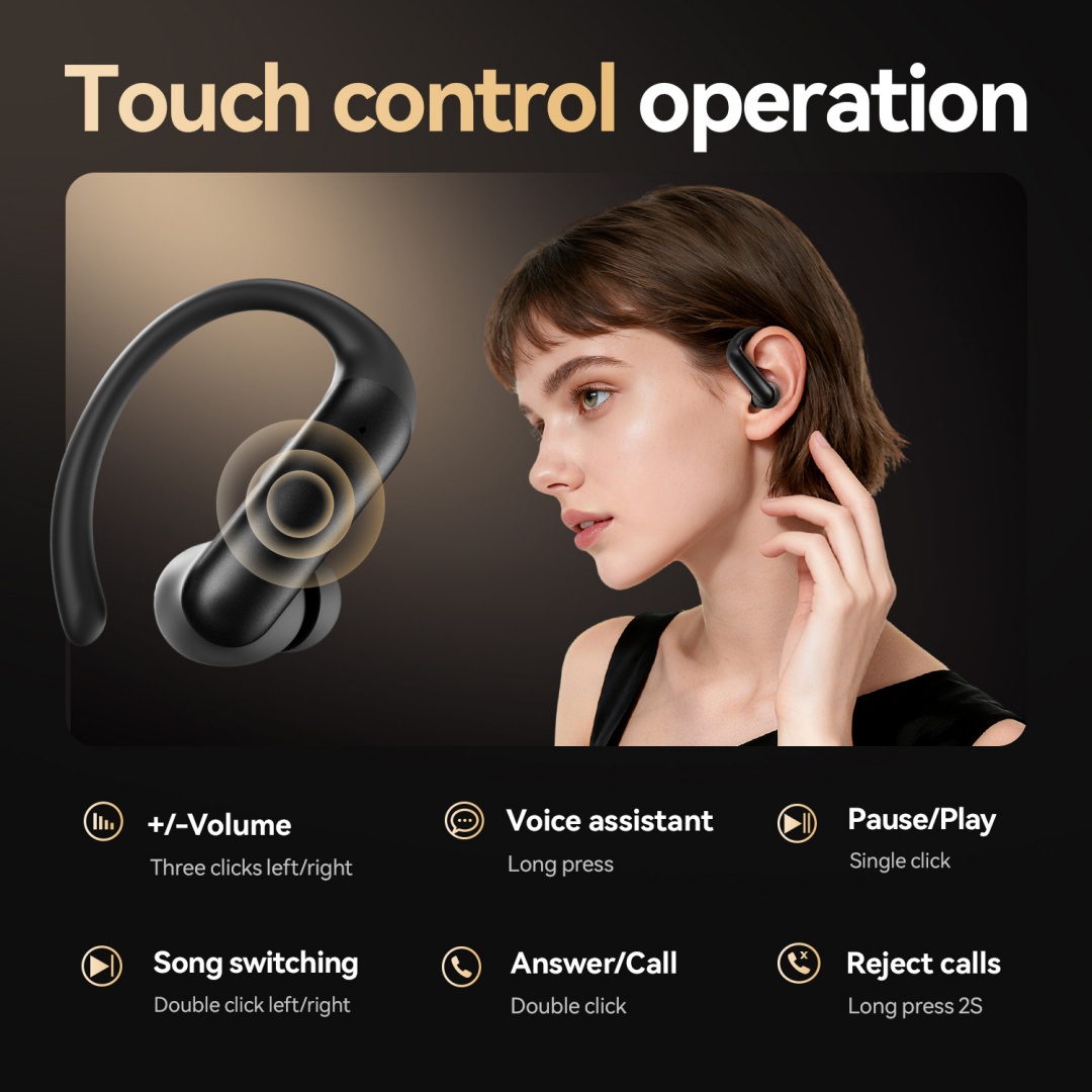 M145 Long Endurance Hanging Ear And In Ear Earphones Low Latency Wireless Bluetooth Earphones — view 2