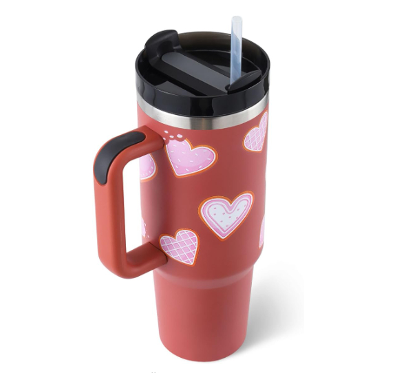 Nexa 40 oz Insulated Tumbler with Handle and Straw, Stainless Steel Travel Mug, Spill-Proof Lid — view 4
