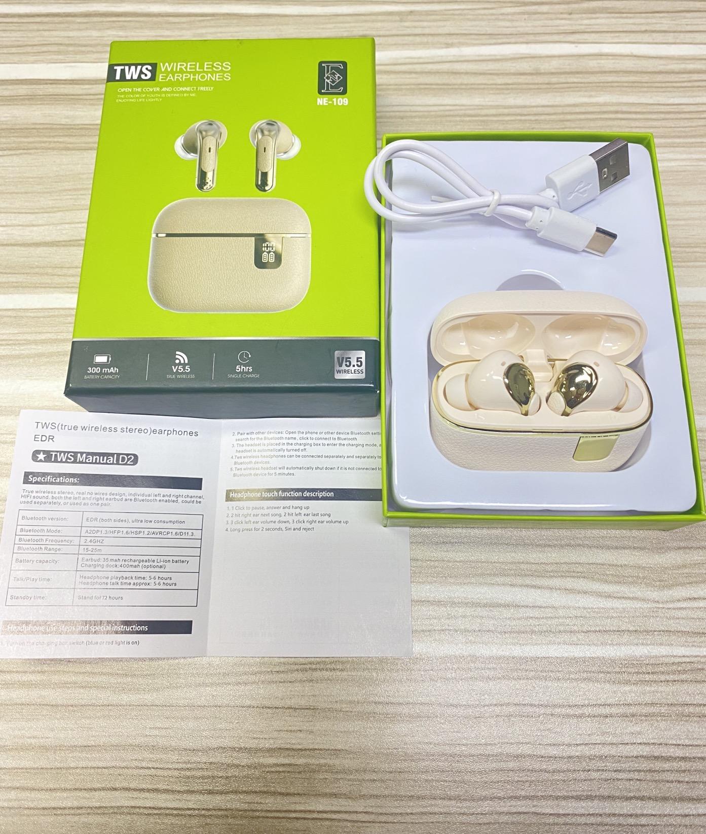 2025 New HiFi Earbuds with ANC Low Latency Wireless Earphones In-Ear Mic Sound Cancelling Auriculares Headphone Earbud — view 4