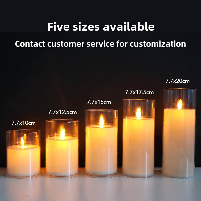 Simulated Acrylic Glass LED Night Light Cup Swinging Electronic Candle for Christmas Wedding Concert Party Decorations — view 4