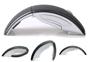 Wireless Optical Mouse Folding Mouse Creative Folding Switch Featured Curved Mouse — view 2