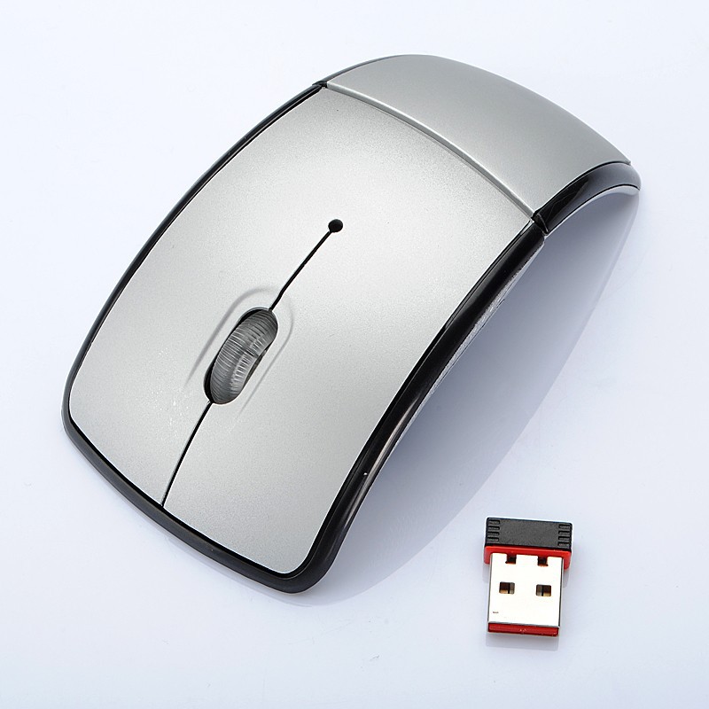 Wireless Optical Mouse Folding Mouse Creative Folding Switch Featured Curved Mouse — view 3