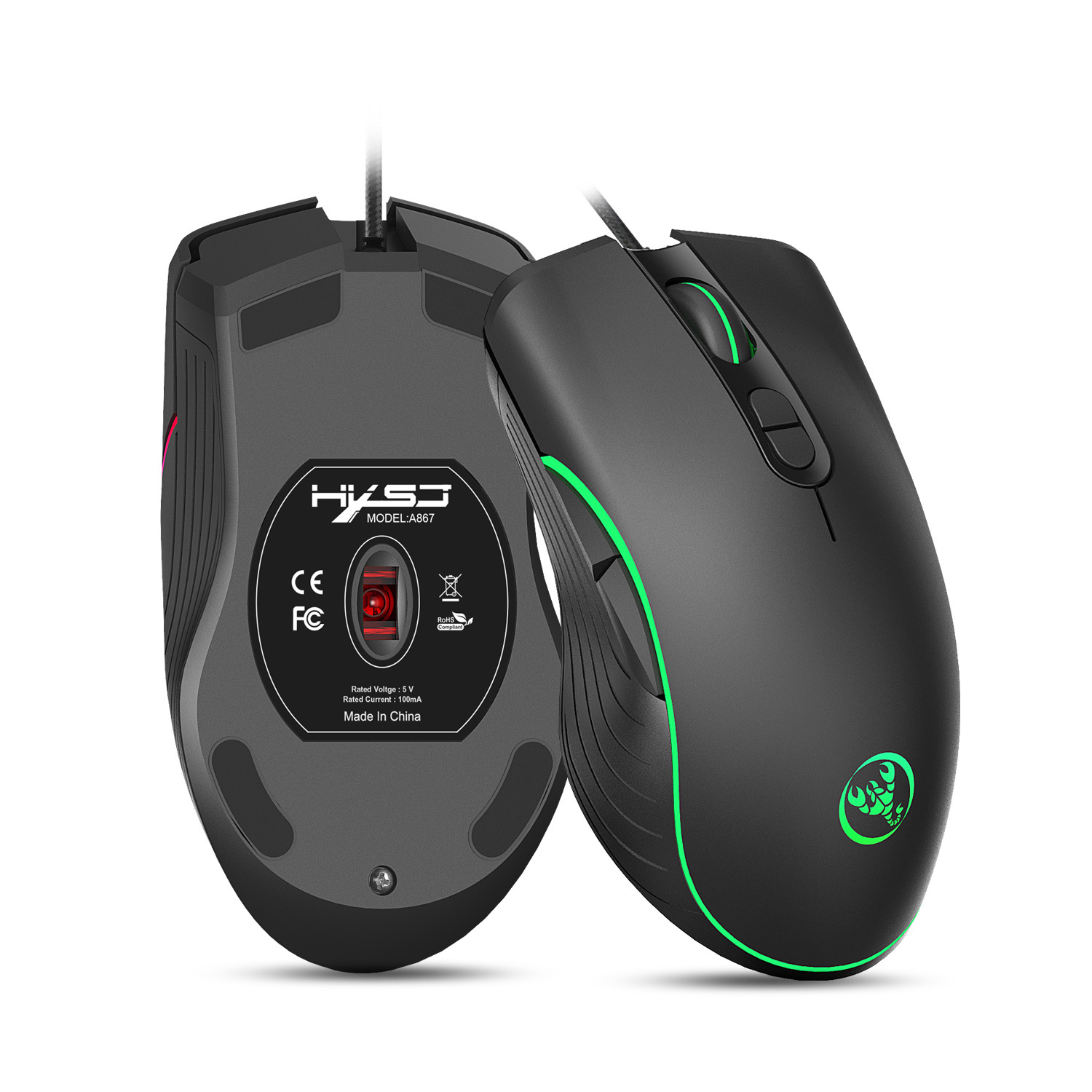 Glowing Gaming Mouse Gaming Wired Mouse — view 3