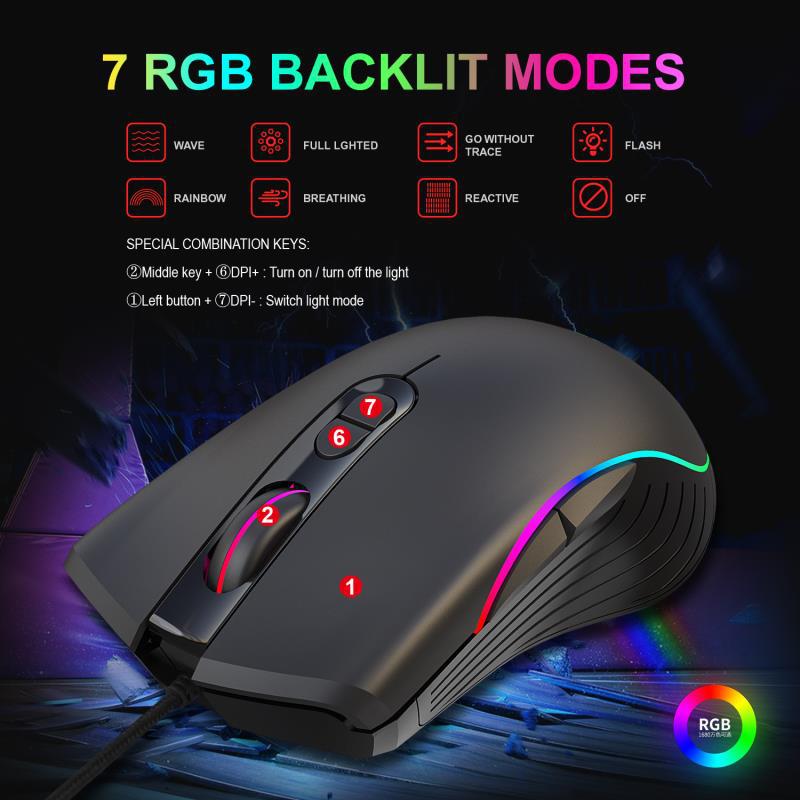 Glowing Gaming Mouse Gaming Wired Mouse — view 4