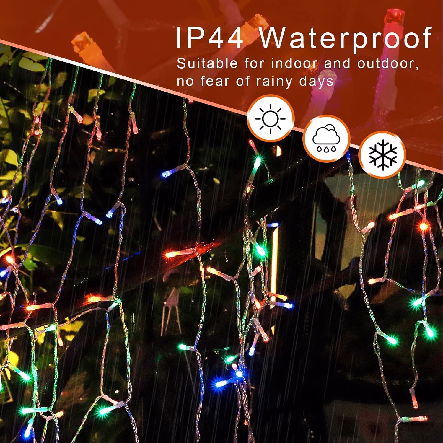Christmas Decorations Star String Lights,320 LED Outdoor Christmas Tree Lights with 13" Topper Star,8 Modes Waterproof Hanging Fairy Twinkle Lights for Xmas New Year Party Holiday — view 5