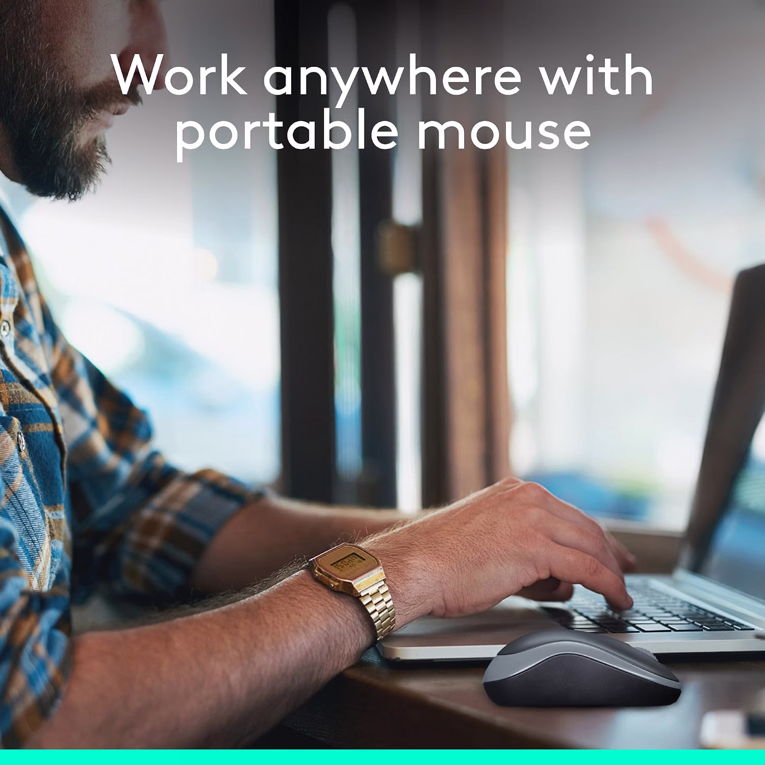 Logitech M185 Compact Ambidextrous 2.4 GHz Wireless Mouse - Swift Grey — view 6