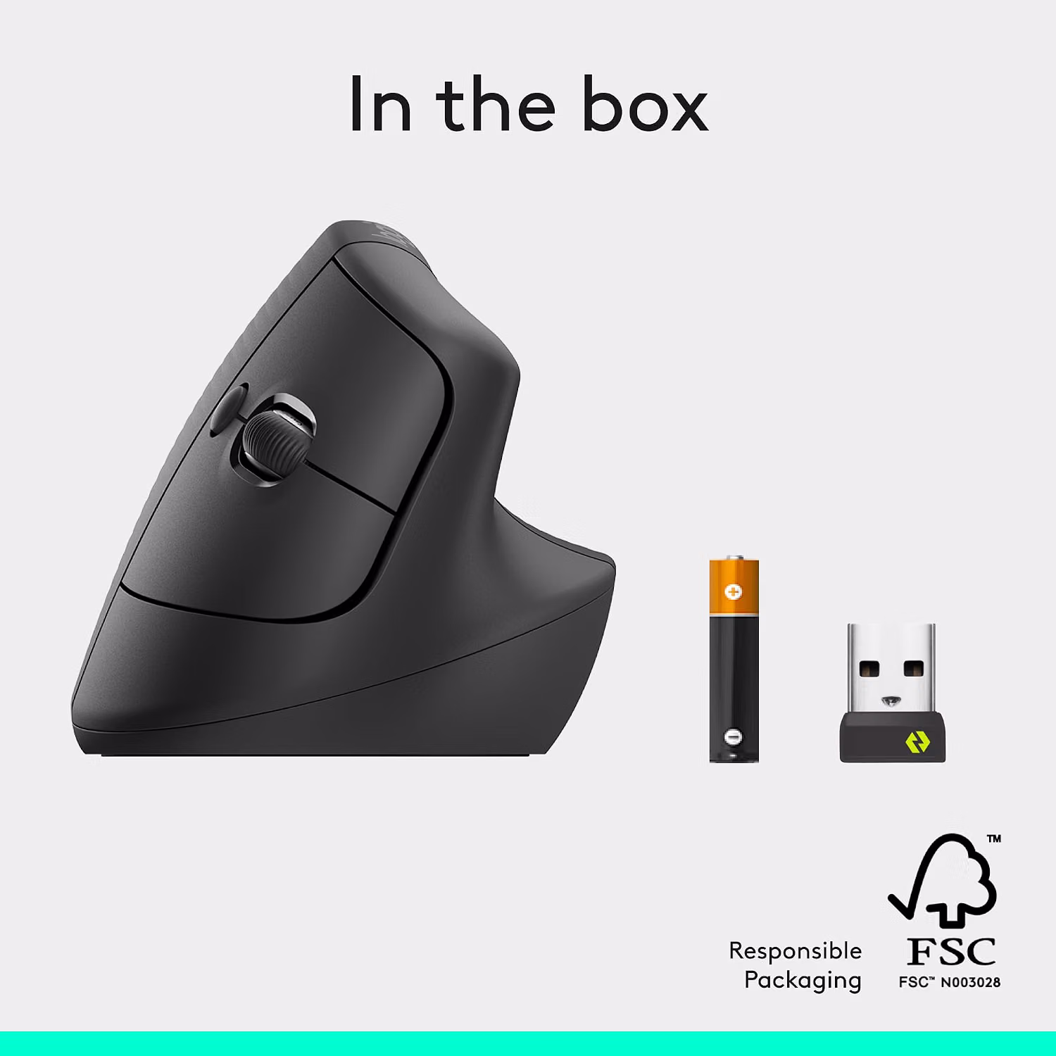 Logitech Lift Vertical Ergonomic Wireless Mouse - Graphite — view 2