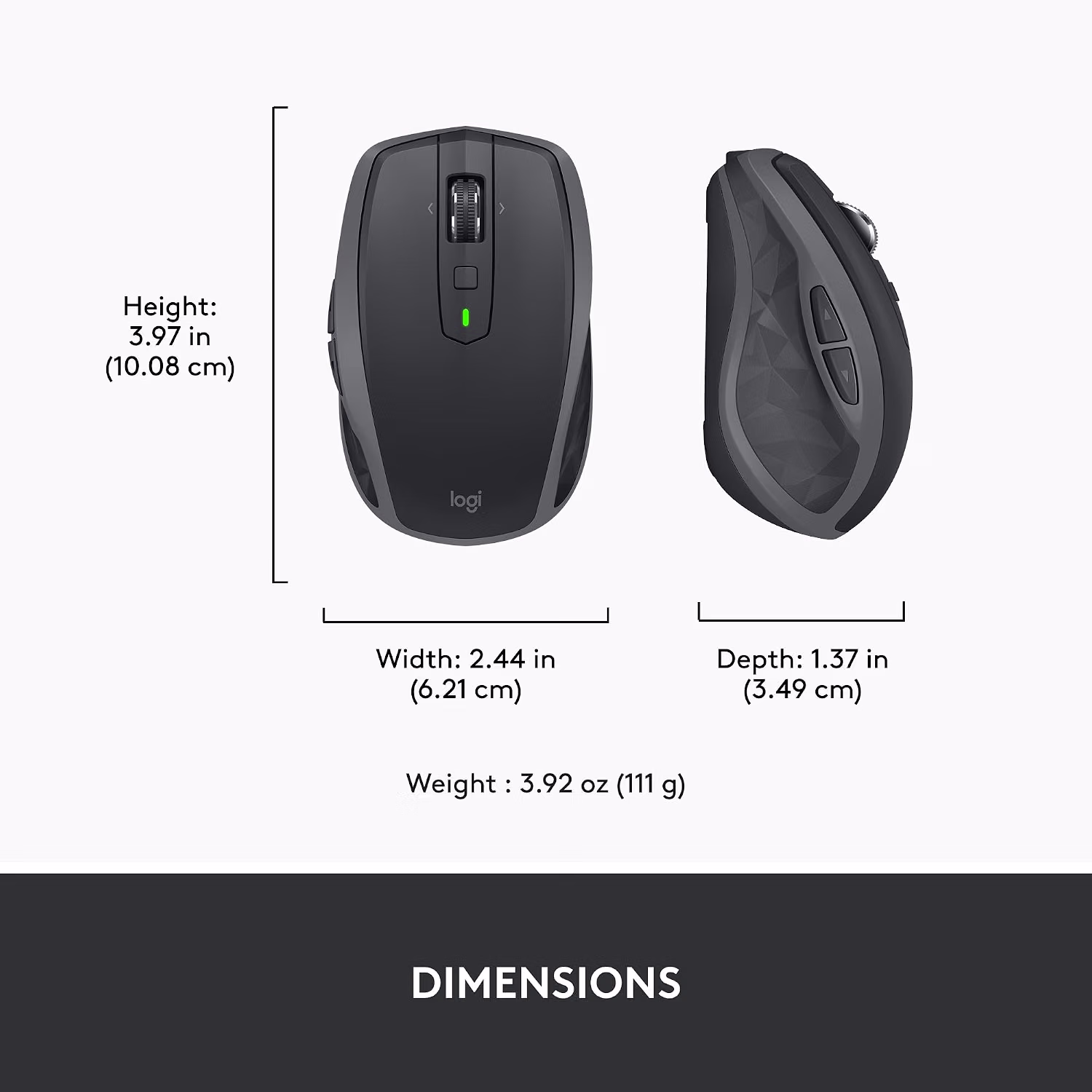 Logitech MX Anywhere 2S Bluetooth Edition Compact Wireless Mouse — view 5