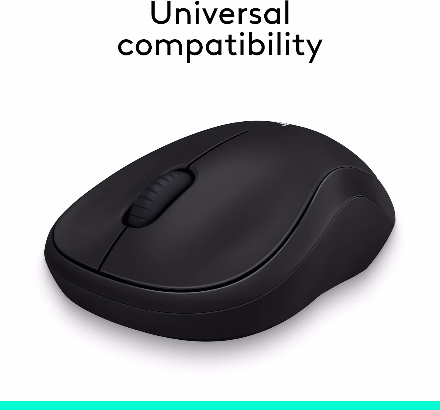 Logitech M185 Compact Ambidextrous Wireless Mouse with Rubber Grips - Black