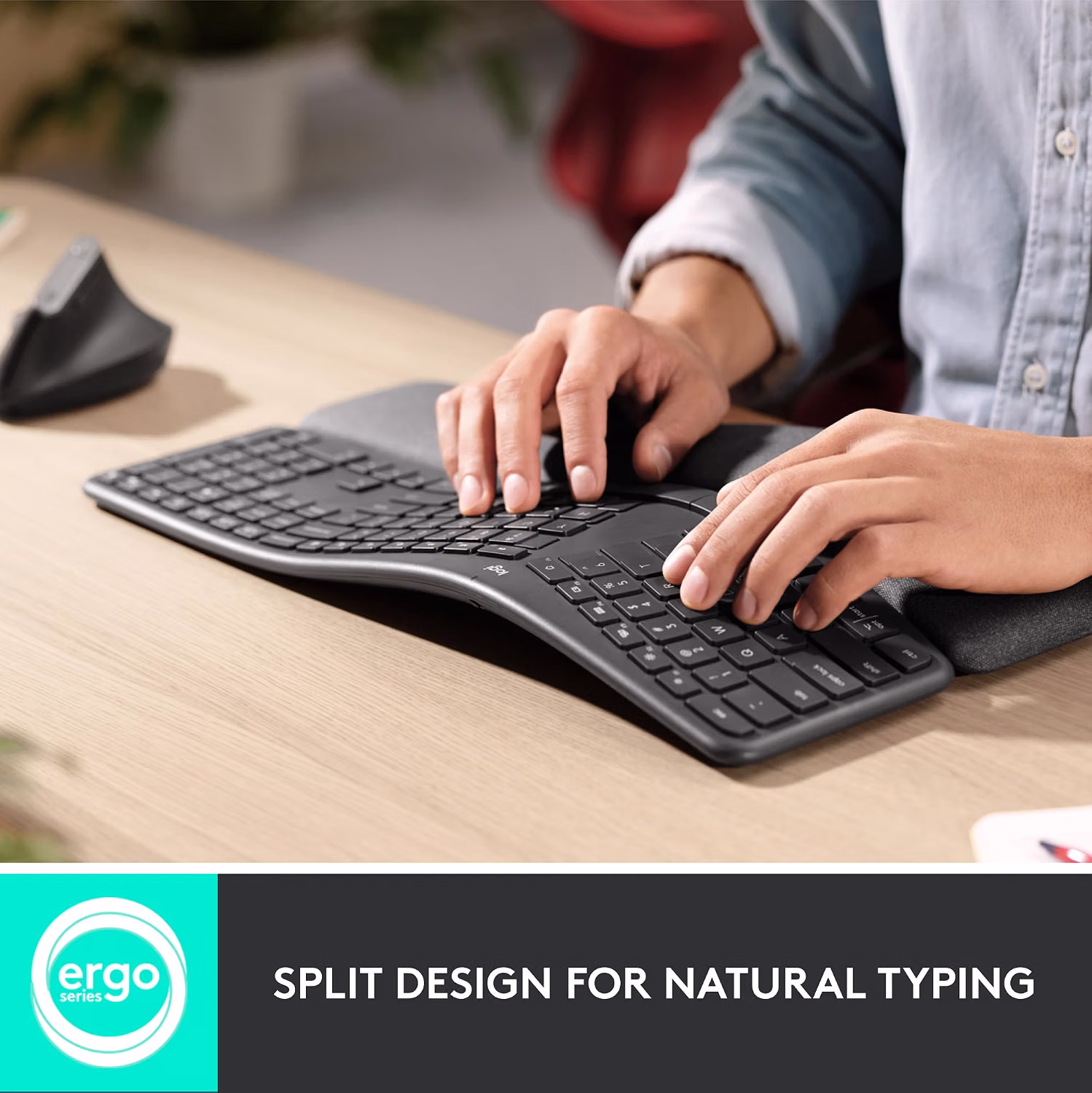 Logitech Ergo K860 Wireless Ergonomic Split Keyboard with Wrist Rest — view 8