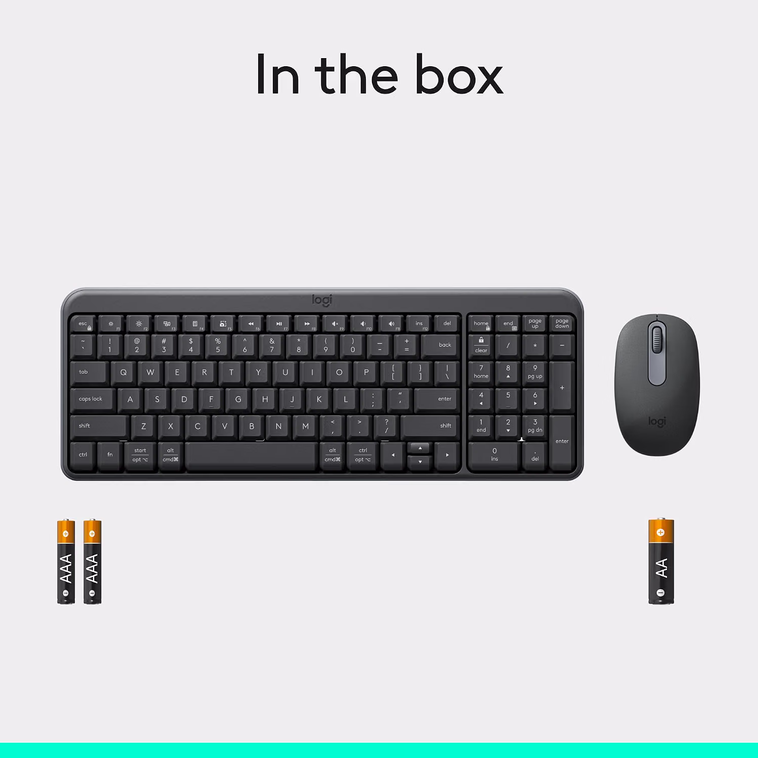 Logitech MK250 Wireless Bluetooth Keyboard and Mouse Combo - Graphite — view 2